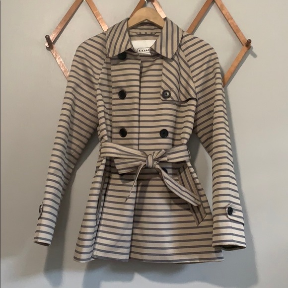 Coach Jackets & Blazers - Coach striped coat